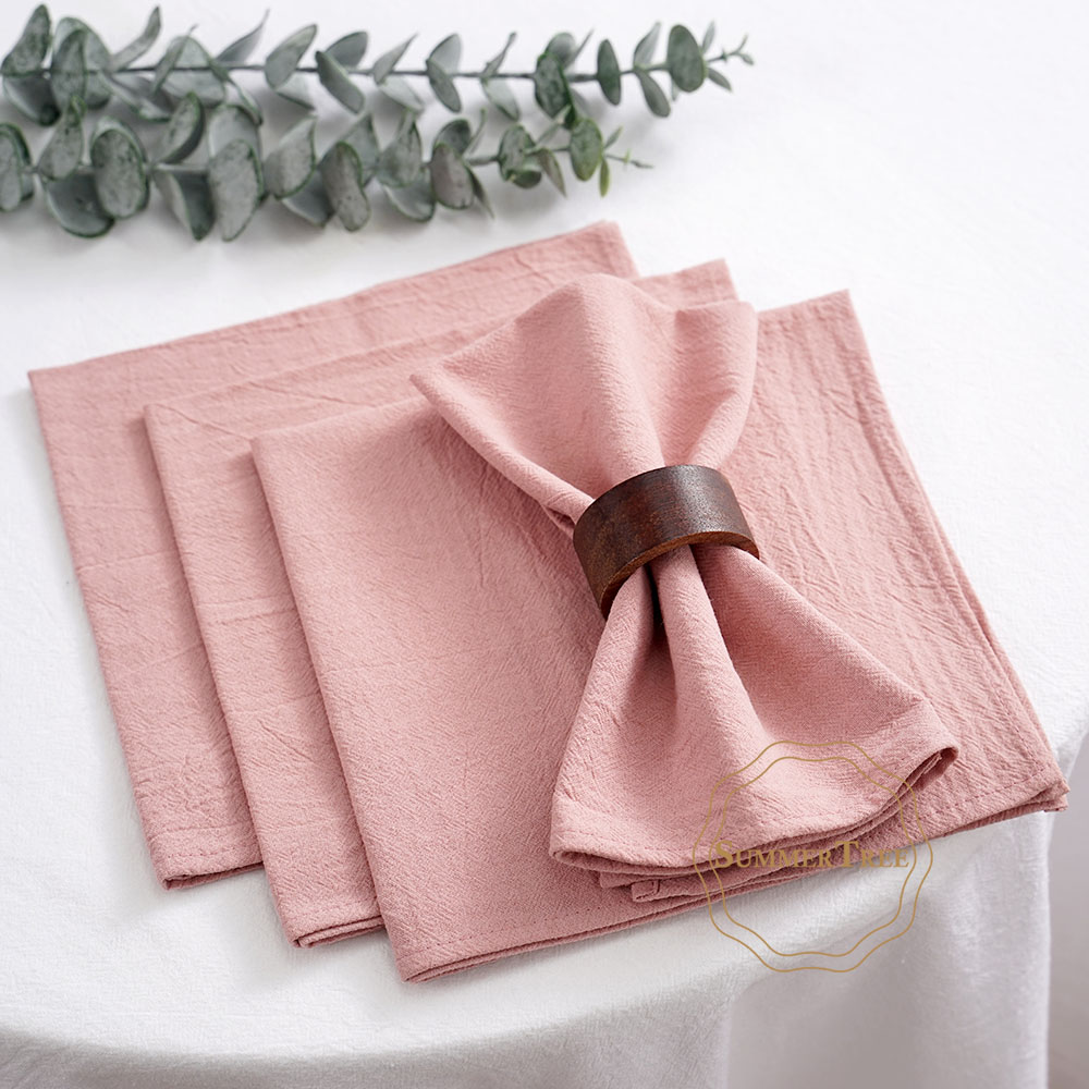 Linen Napkin Set - 24 Pack 40cm x 40cm Cloth