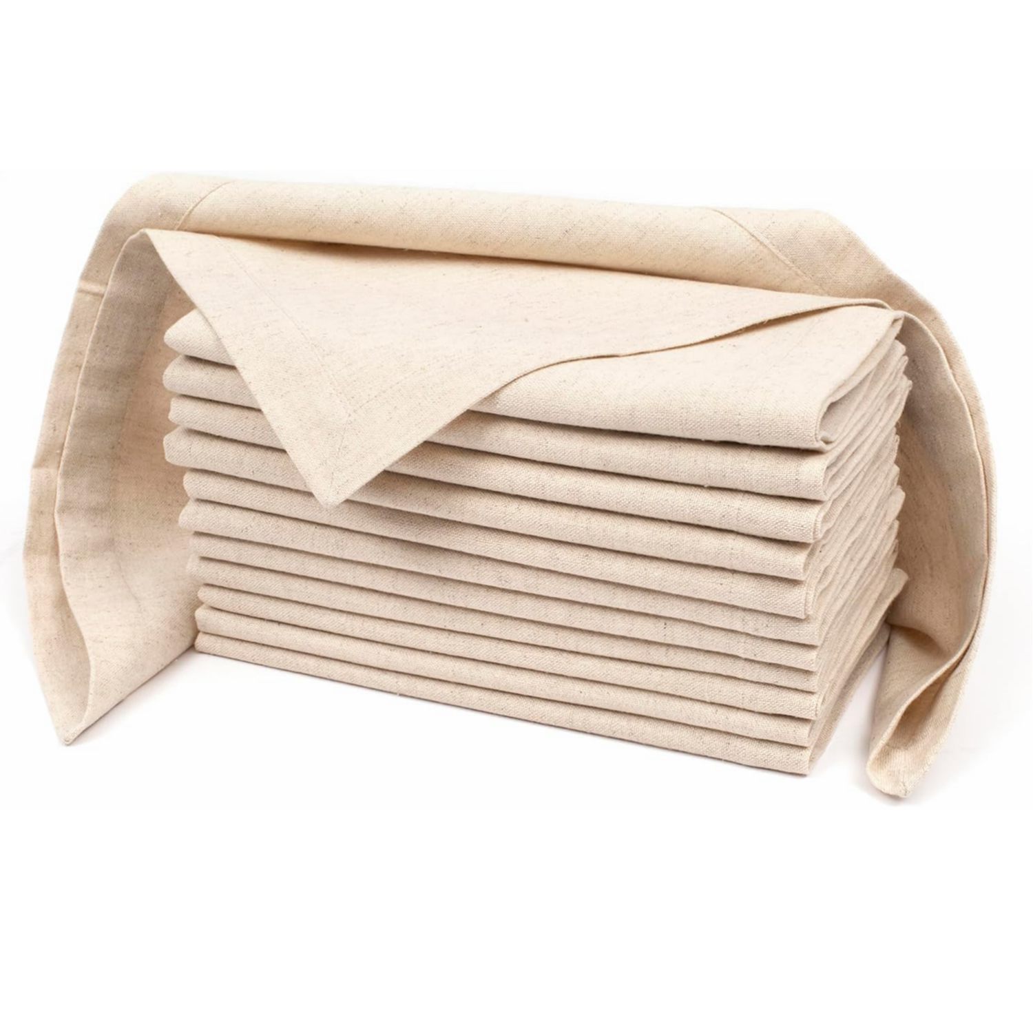 Linen Napkin Set - Set of 12 Linen Flax Cotton