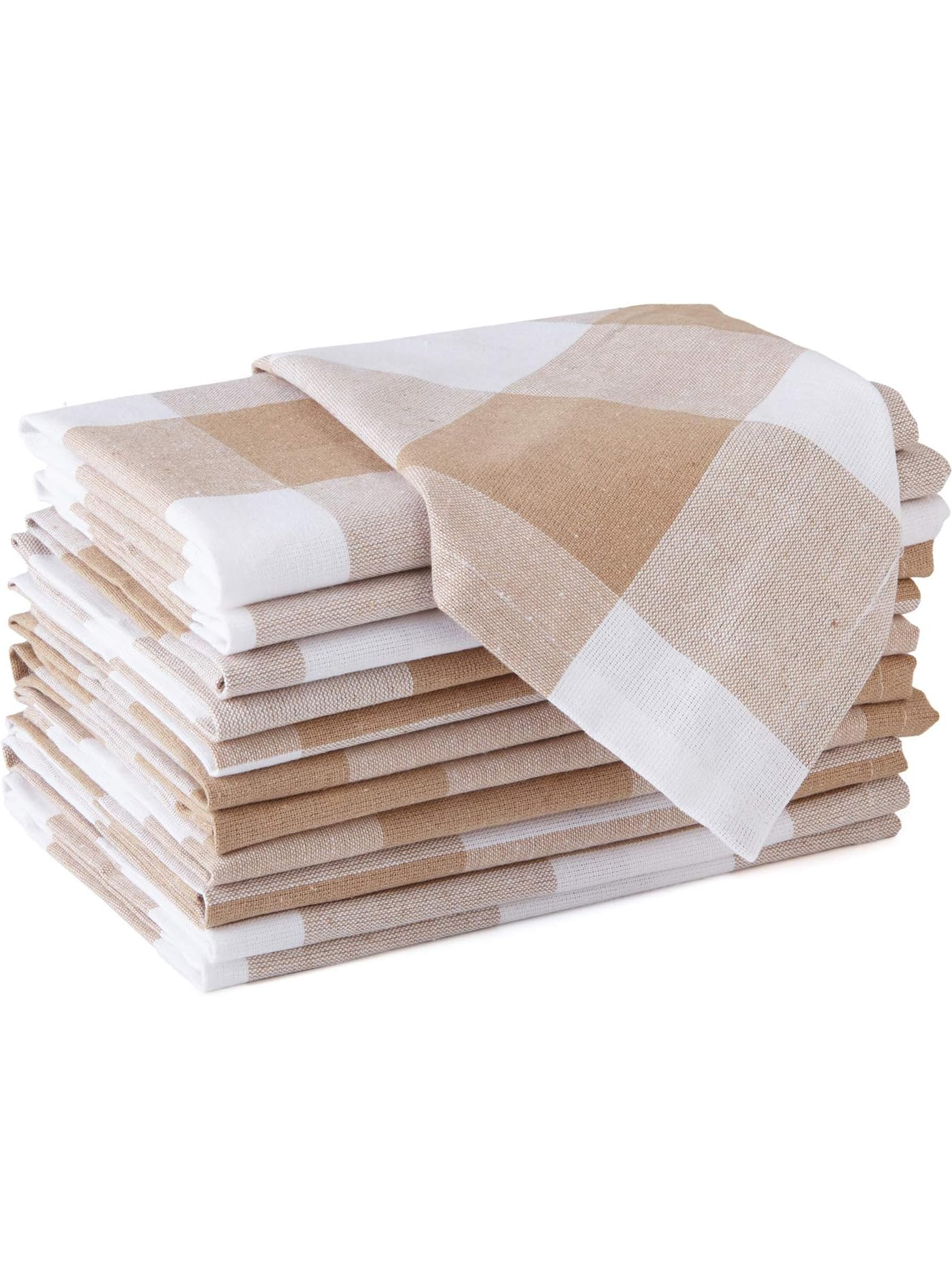 Linen Napkin Set - Checkered Napkins are Perfect for Parties