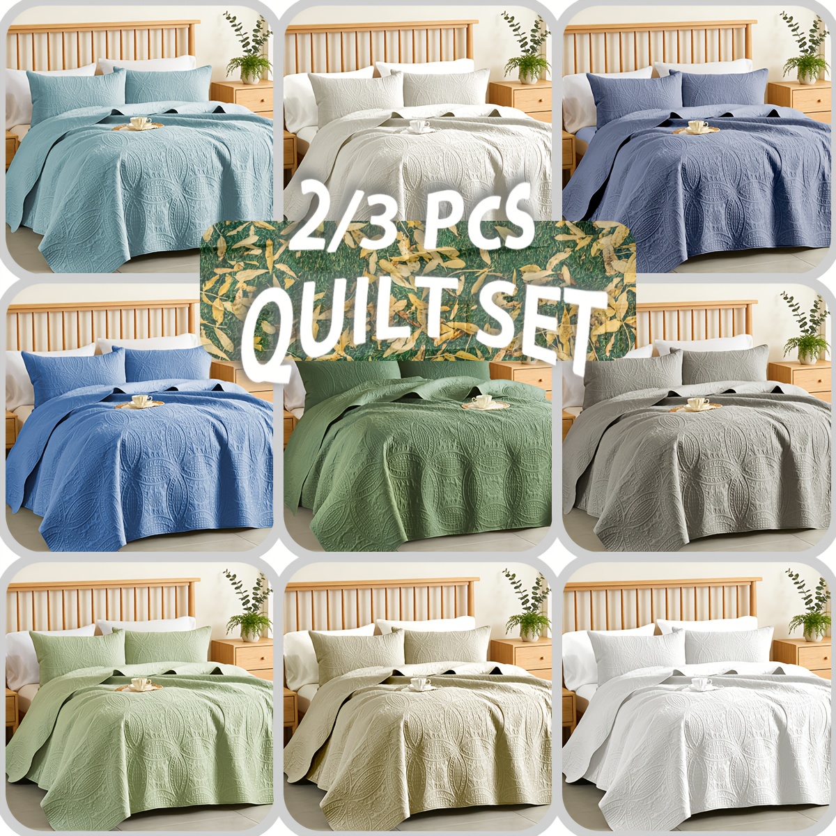 Luxury Lifestyle Family - 3pcs Or 2pcs Luxury Lightweight Bedspreads