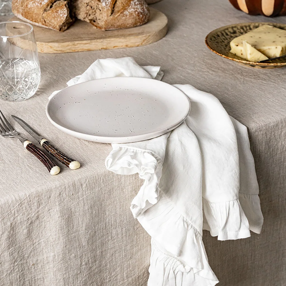 6pcs 35x50cm Soft Handmade Clo - Linen Napkin Set บทวิจารณ์และราคา