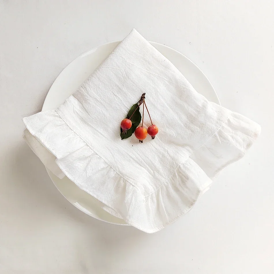 6pcs 35x50cm Soft Handmade Clo - Linen Napkin Set บทวิจารณ์และราคา
