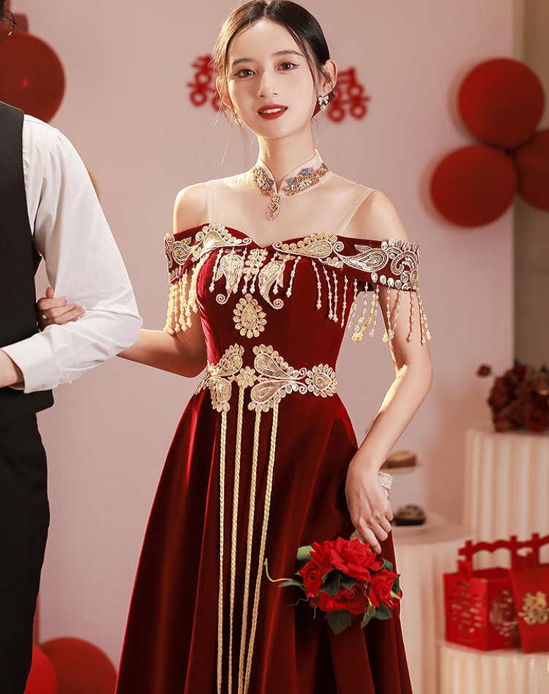 Chinese Style Toast Dress Brid - Luxury Lifestyle Girl บทวิจารณ์และราคา