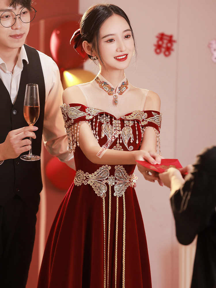 Chinese Style Toast Dress Brid - Luxury Lifestyle Girl บทวิจารณ์และราคา