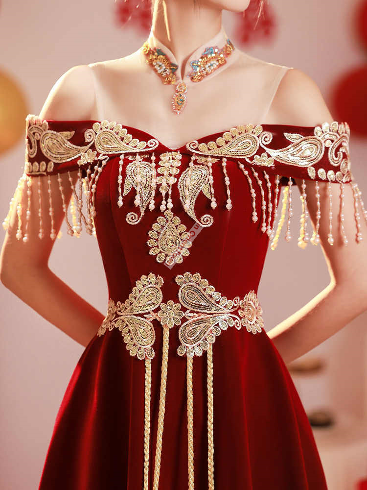 Chinese Style Toast Dress Brid - Luxury Lifestyle Girl บทวิจารณ์และราคา