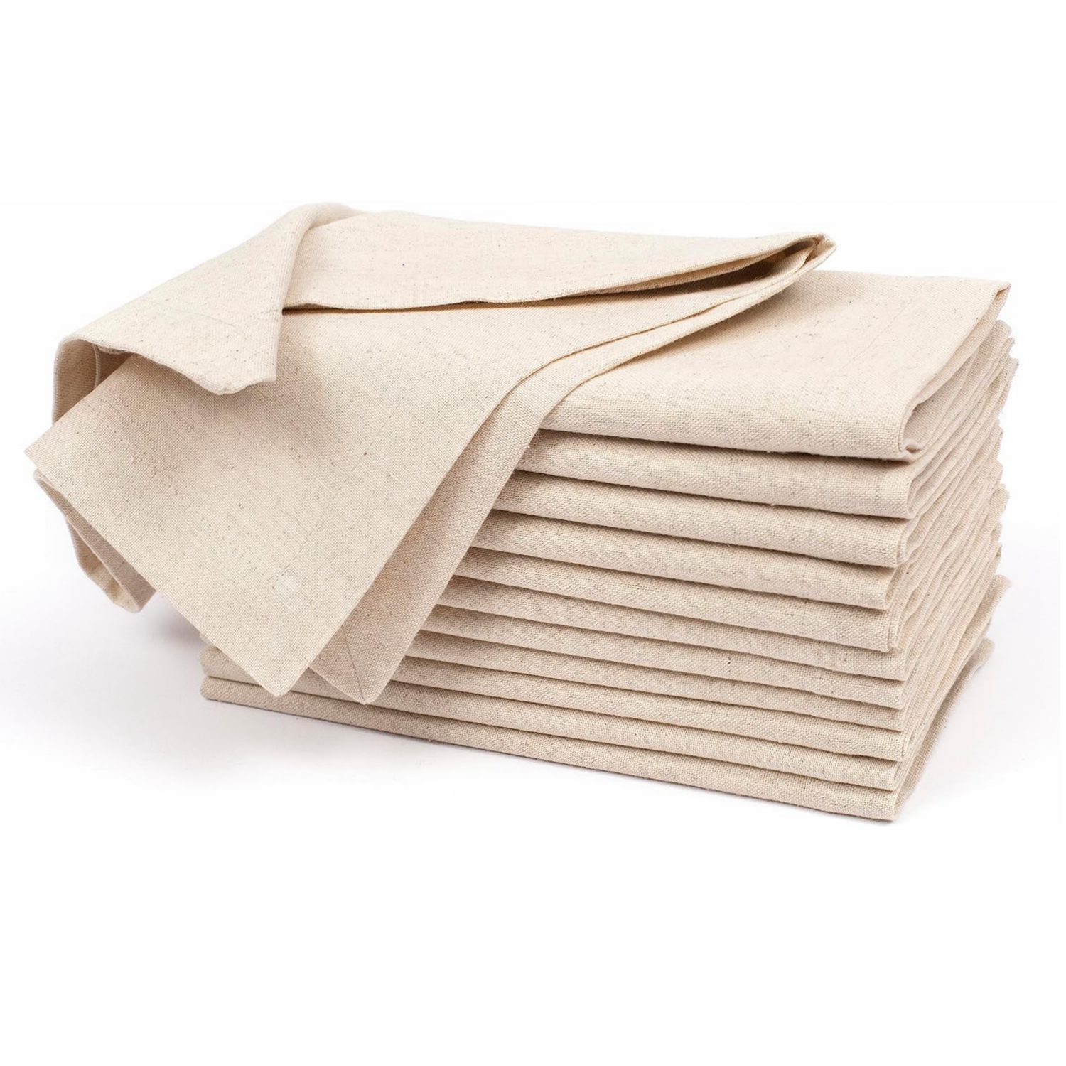 Set of 12 Linen Flax Cotton Cl - Linen Napkin Set บทวิจารณ์และราคา