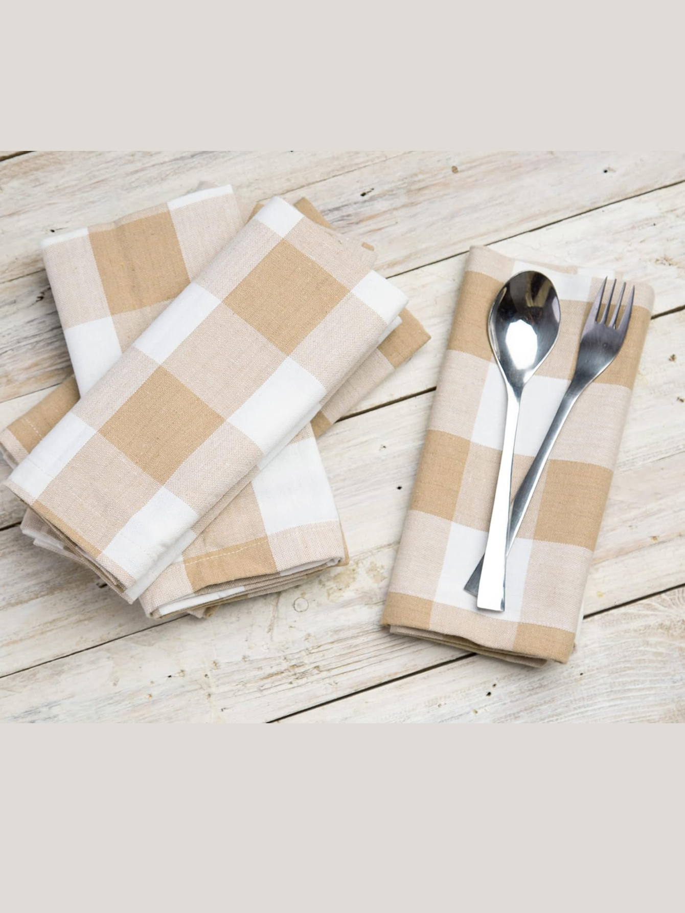 Checkered Napkins are Perfect  - Linen Napkin Set บทวิจารณ์และราคา