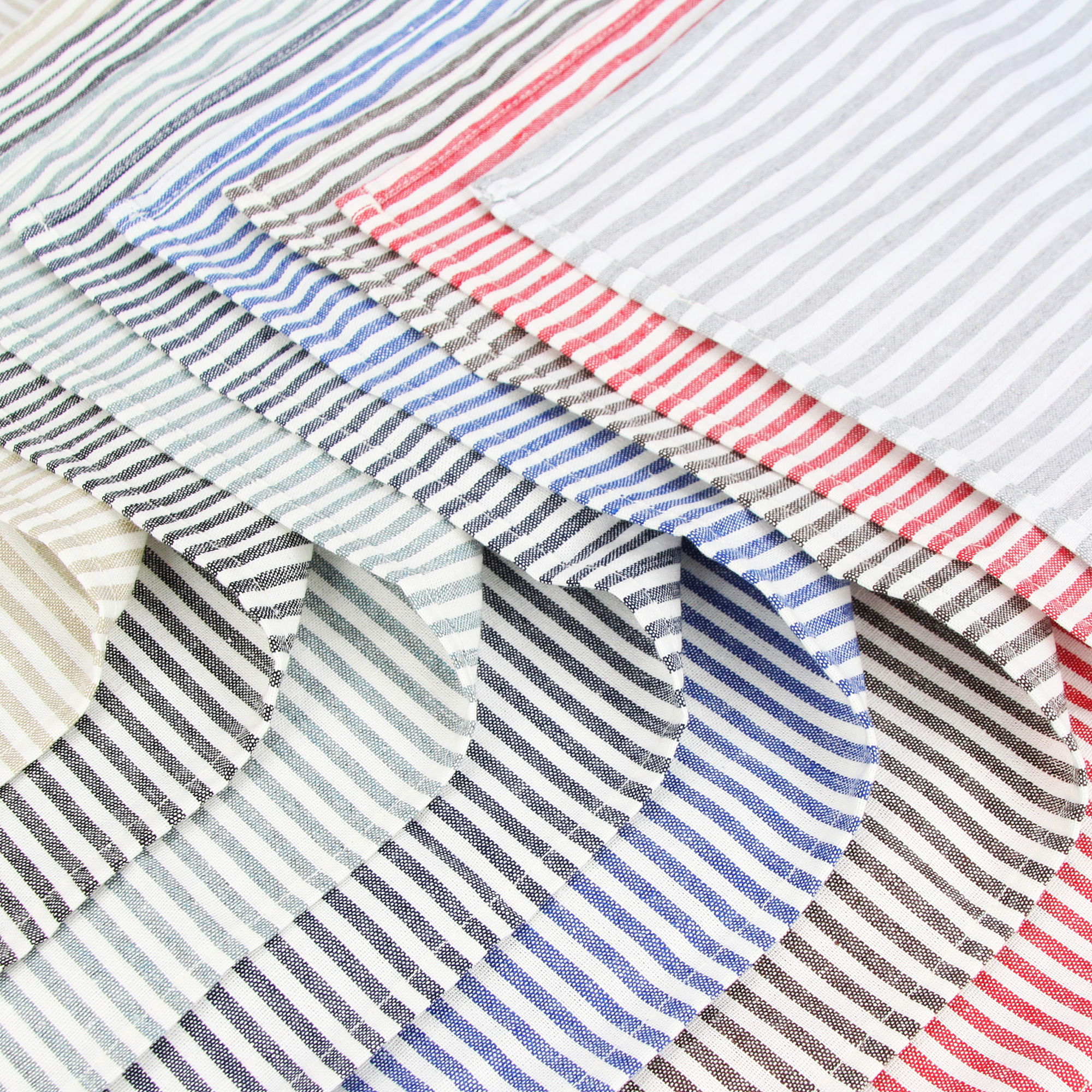 Plain Striped Linen Cotton Ble - Linen Napkin Set บทวิจารณ์และราคา