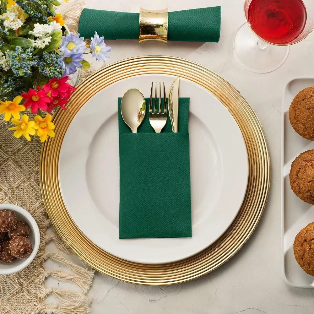 50 PCS Disposable Linen-Feel D - Linen Napkin Set บทวิจารณ์และราคา