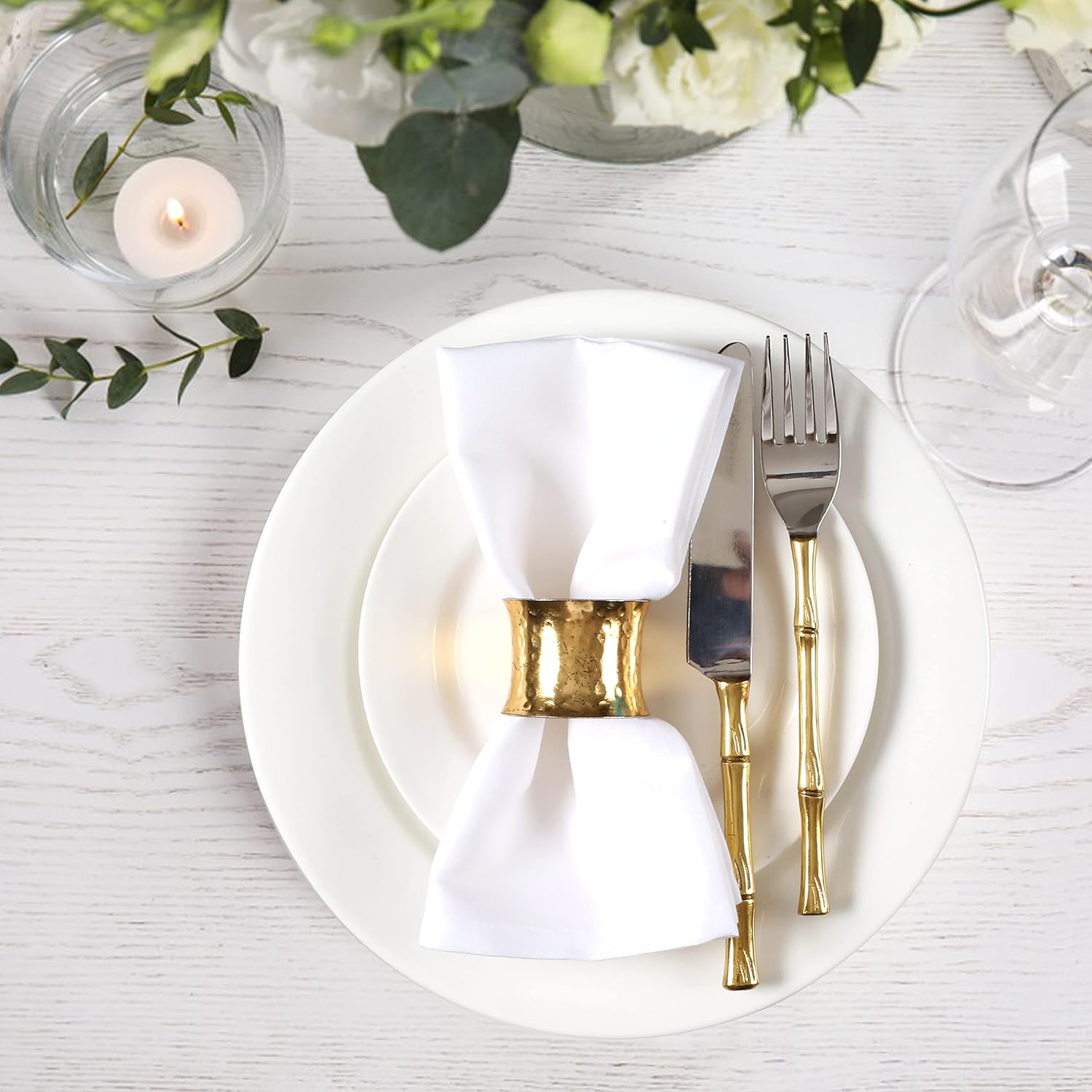 6 Pieces 100% Cotton Dinner Na - Linen Napkin Set บทวิจารณ์และราคา